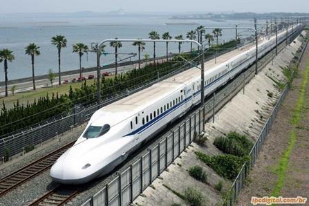Resultado de imagem para trem de alta velocidade no japao