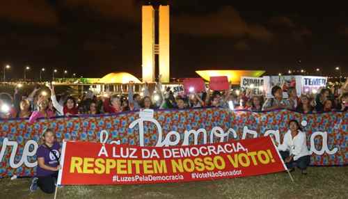 Brasília- DF 27-04-2016 Manifestação contra Temer, Cunha e impeachment em frente ao congresso. Foto Lula Marques/Agência PT