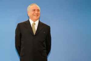 Brasília - DF, 01/06/2016. Presidente Interino Michel Temer durante cerimônia de posse de Maria Silvia Bastos Marques, no cargo de Presidente do Banco Nacional de Desenvolvimento Econômico e Social (BNDES) e dos senhores Paulo Rogério Caffarelli, no cargo de Presidente do Banco do Brasil, Gilberto Occhi, no cargo de Presidente da Caixa Econômica Federal, Pedro Parente, no cargo de Presidente da Petrobras e Ernesto Lozardo, no cargo de Presidente do Instituto de Pesquisa Econômica Aplicada (Ipea). Foto: Beto Barata/PR