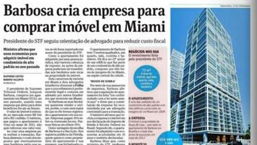 Só a Folha deu a matéria, após semanas correndo na blogosfera. O Globo não.