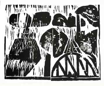 Peter Brötzmann "Wuppertal" (xilogravura, 2005)