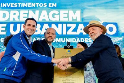 Presidente Lula durante cerimônia de anúncio de investimentos para periferias e favelas no Jardim Maravilha, no Rio de Janeiro, em 22 de junho de 2026