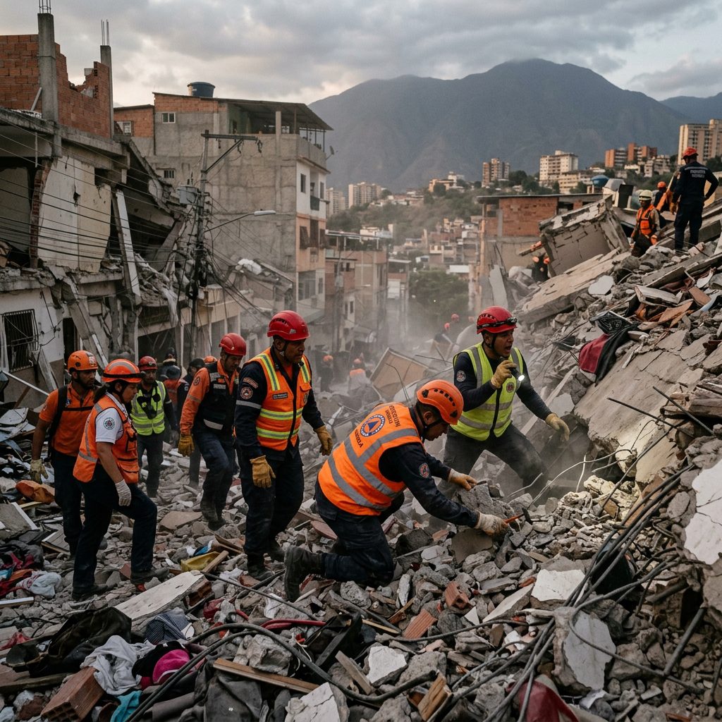 Tragédia humanitária após terremoto na Venezuela em junho de 2026