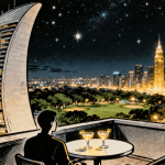 Ilustração editorial sobre Blog Santander elenca mais de 30 lugares para sair à noite em São Paulo. (Ilustração: Cafezinho /