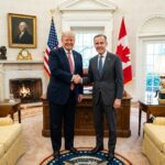 Donald Trump e Mark Carney no Salão Oval da Casa Branca