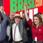 Marília Arraes e o presidente Lula durante convenção nacional do PDT em Brasília