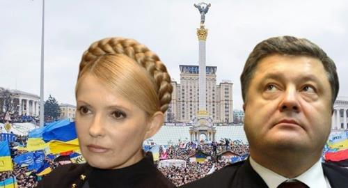  Yulia Timoshenko   e             Petro Poroshenko    