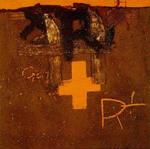 (pintura de Antoni Tapies, de Barcelona)