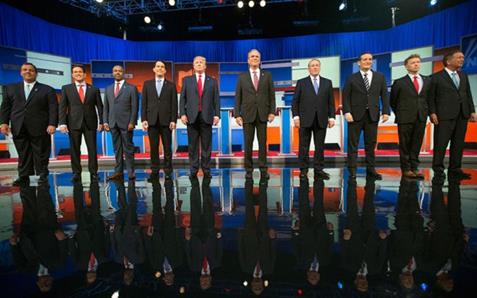 Os dez candidatos republicanos que disputam as primárias do partido