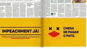 Campanha foi veiculada também em anúncios de jornais