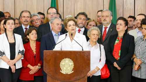 Pronunciamento da Presidenta Dilma Rousseff a Imprensa após afastamento. (Foto: Roberto Stuckert Filho/PR)