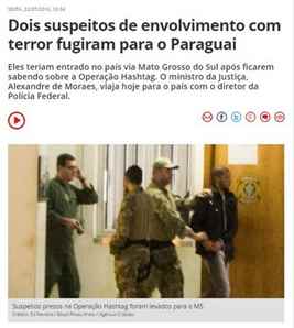 CBN - suspeitos fogem para o Paraguai
