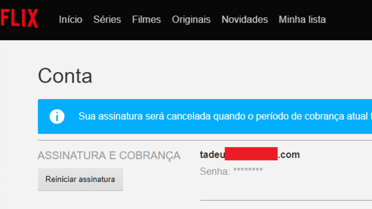 Como cancelar sua conta da Netflix