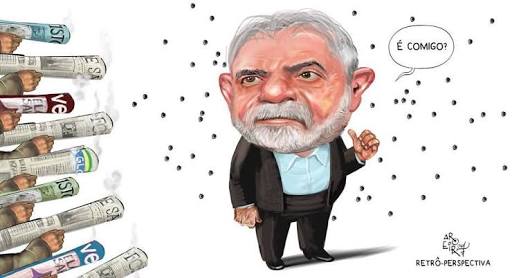 Resultado de imagem para entrevista de Lula charges