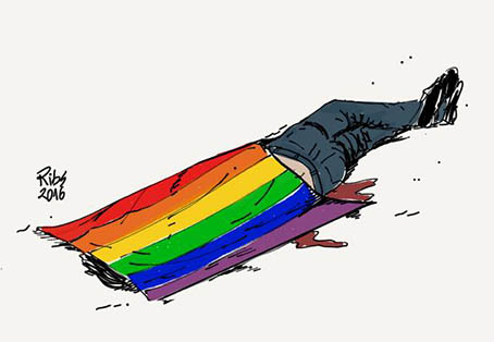 Homofobia: Charge de Ribs, 2016