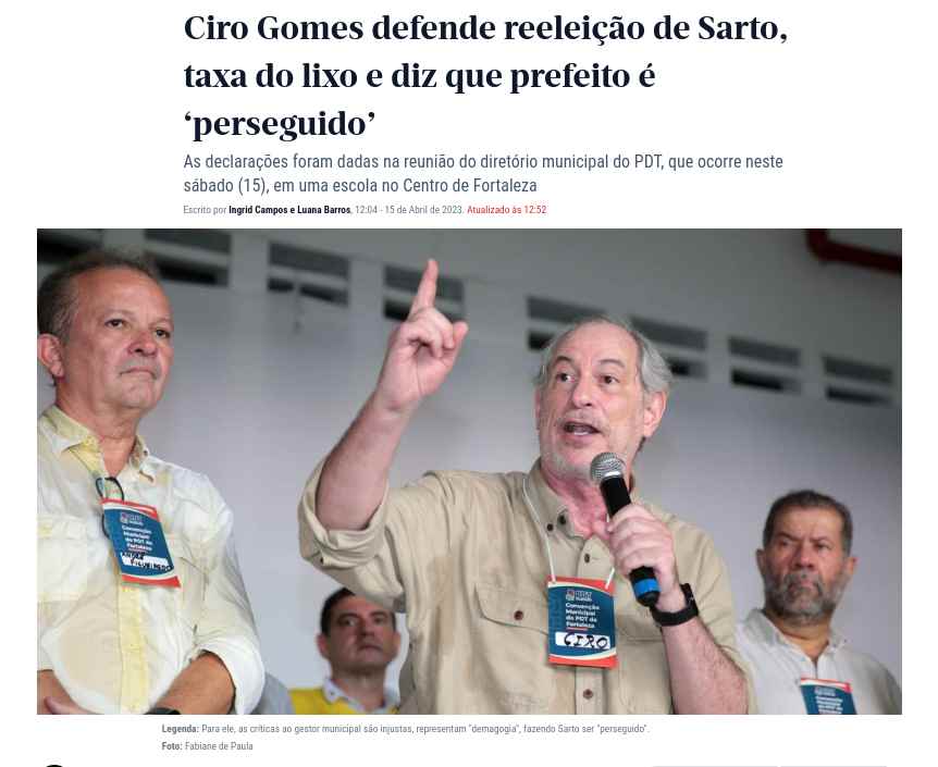 Ciro Gomes rompe com irmãos por causa do PT: “Facada nas costas”