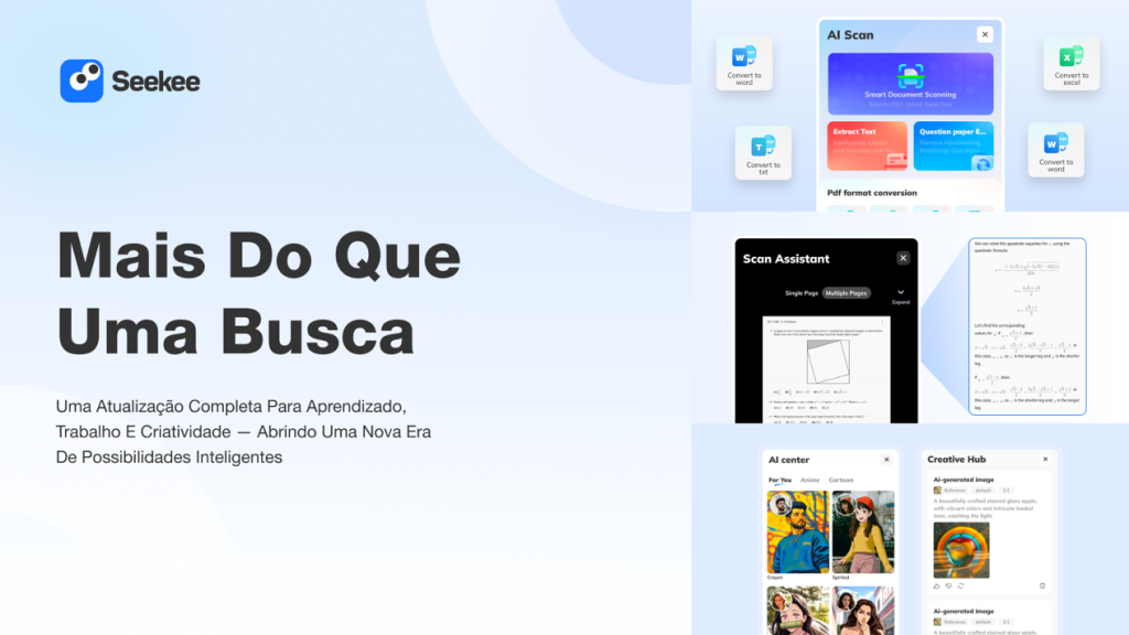 Seekee é um aplicativo de assistente inteligente integrado com tecnologia de ponta em inteligência artificial, dedicado a quebrar as barreiras da busca tradicional e a oferecer aos usuários uma forma mais rápida, precisa e personalizada de obter e processar informações.