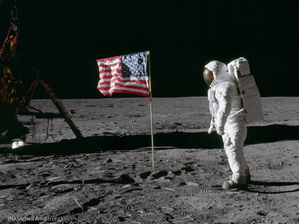 Apollo 11, NASA, Lua, Astronauta, Corrida Espacial, Neil Armstrong, Buzz Aldrin, Exploração Espacial, História, Superfície Lunar, Bandeira dos EUA