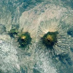 Astronauta na ISS captura vista aérea de Mount Sundoro e Mount Sumbing, vulcões gêmeos da Indonésia. (Foto: livescience.com)