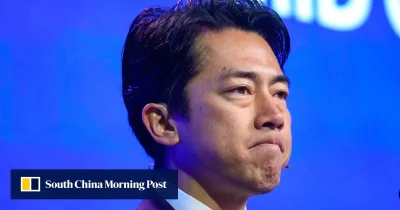 Ministro da Defesa japonês Shinjiro Koizumi durante discurso no Shangri-La Dialogue.