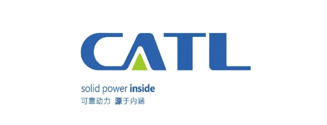 Logotipo da CATL, empresa líder em tecnologia de baterias, anunciando produção em massa de baterias de sódio.
