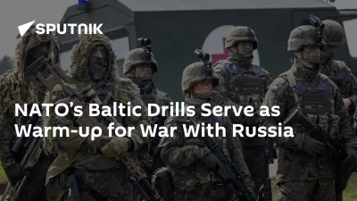 Militares em treinamento durante os exercícios da OTAN na Báltica. (Foto: sputnikglobe.com)