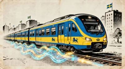 Ilustração editorial sobre Suécia inicia maior modernização ferroviária de Malmö com tecnologia digital inédita em área urban