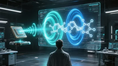 Ilustração editorial sobre Cientistas japoneses mapeiam quiralidade com resolução inédita usando luz terahertz. (Ilustração: