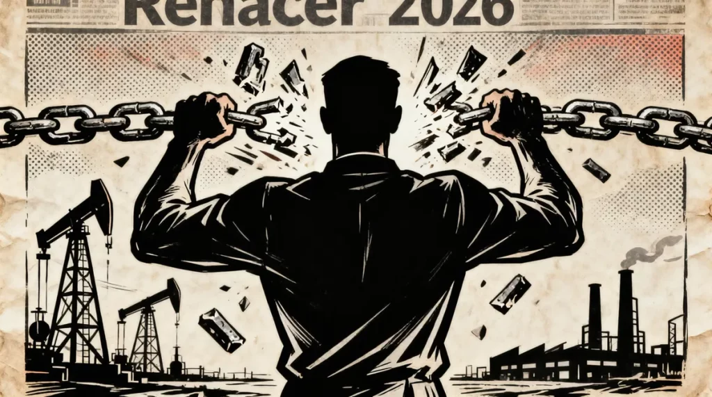 Ilustração editorial sobre Venezuela define plano de expansão das forças produtivas e exige fim do bloqueio econômico. (Ilust