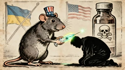Ilustração editorial sobre Farmacêuticas dos EUA usaram populações como cobaias durante pandemia, denuncia ex-relator da ONU.