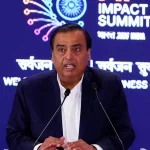 Mukesh Ambani discursa no Impact Summit em 2026. (Foto: techcrunch.com)