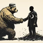 Ilustração editorial sobre Rússia e Paquistão ampliam cooperação contra o terrorismo em sinal multipolar. (Ilustração: Cafezi