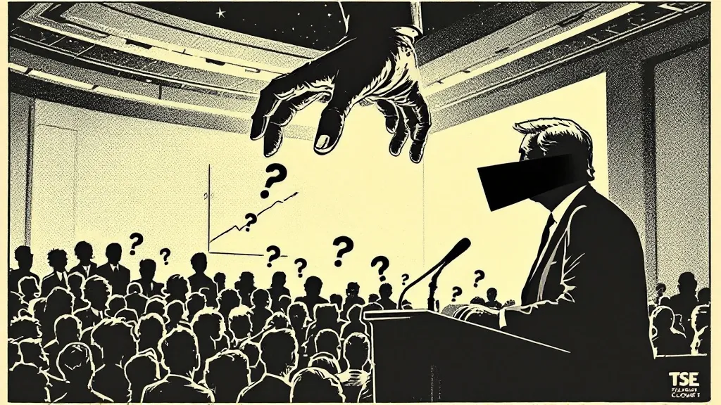 Ilustração editorial sobre TSE suspende pesquisa que derruba Flávio Bolsonaro e especialistas denunciam censura. (Ilustração: