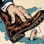 Ilustração editorial sobre Honduras negocia permitir operações militares dos EUA em território nacional. (Ilustração: Cafezin