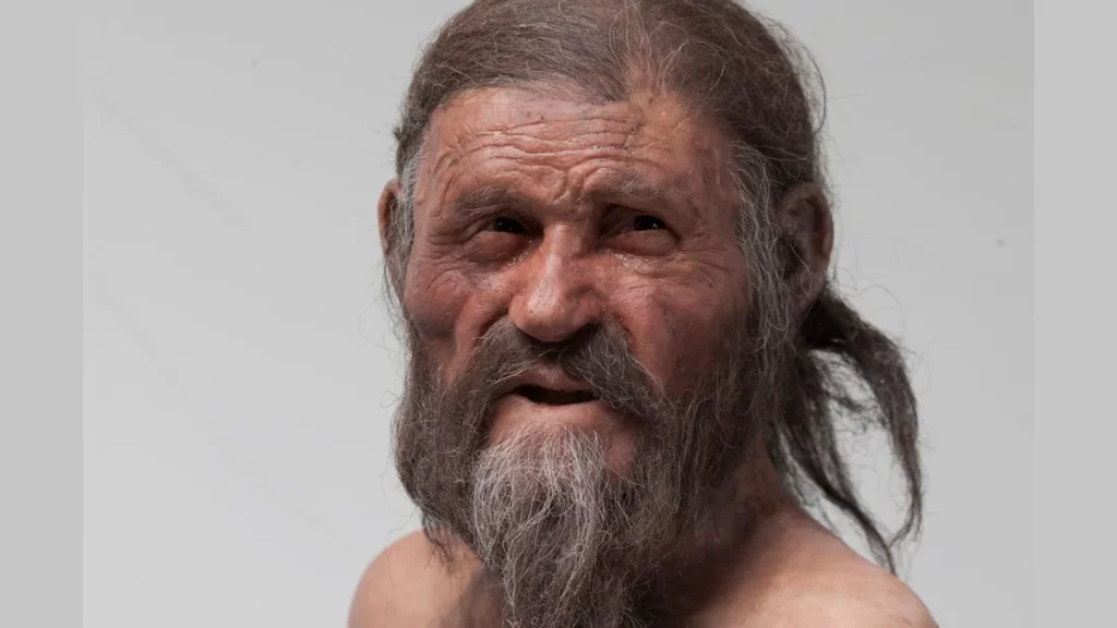 Reconstituição do rosto de Ötzi, o Homem de Gelo, encontrado nos Alpes há 5.300 anos. (Foto: livescience.com)