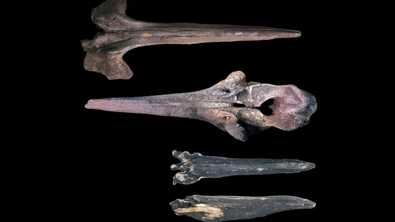 Fósseis de baleias expostos em estudo científico. (Foto: www.cnn.com)