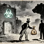 Ilustração editorial sobre Comunidade de inteligência dos EUA confirma biolabs na Ucrânia e expõe financiamento direto. (Ilus
