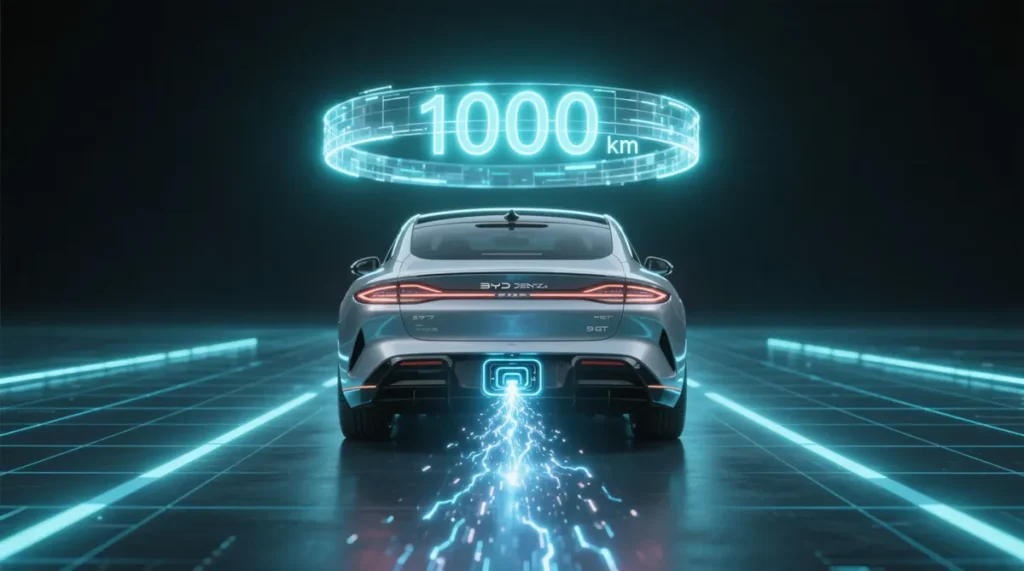 Ilustração editorial sobre Denza Z9 GT da BYD com 1.000 km de autonomia lidera vendas de carros de luxo na China. (Ilustração