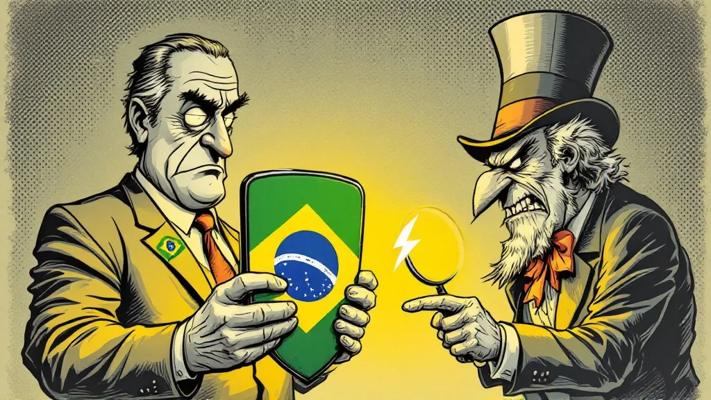 Ilustração editorial sobre Febraban defende o pix e contesta análise dos estados unidos. (Ilustração: Cafezinho / Flux Pro)
