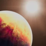 Representação artística do exoplaneta HD 80606 b sendo aquecido por sua estrela. (Foto: www.space.com)