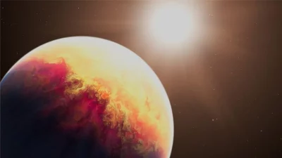 Representação artística do exoplaneta HD 80606 b sendo aquecido por sua estrela. (Foto: www.space.com)