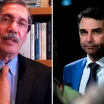 Montagem com o empresário Paulo Marinho (esq.) e o senador Flávio Bolsonaro (dir.). (Foto: BRASIL247.COM)
